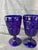 English Vintage Cobalt Blue Goblets Set of 5 For Sale - Image 3 of 16