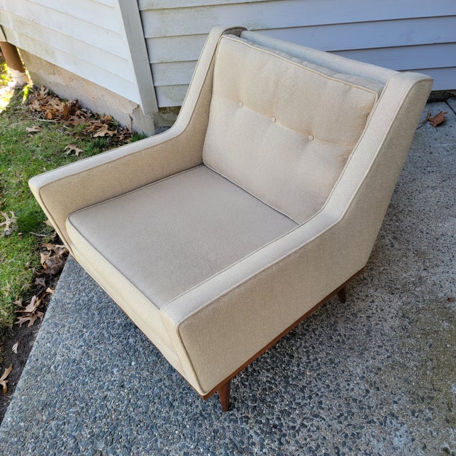 This piece for there is only one is being attributed to Milo Baughman for it has no label or tag. The form is wonderful...