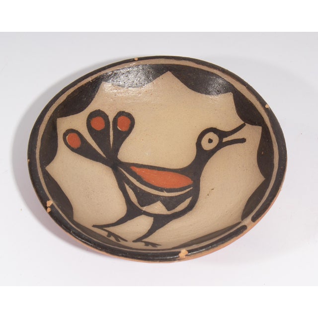 Rustic Signed Santo Domingo Pottery Bowl by Hilda Coriz For Sale - Image 3 of 9