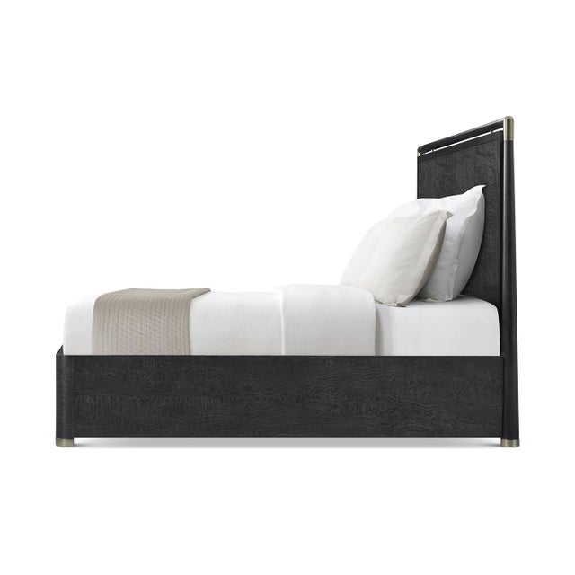 Mid-Century Modern Black Mid Century Style Bed - California King For Sale - Image 3 of 5