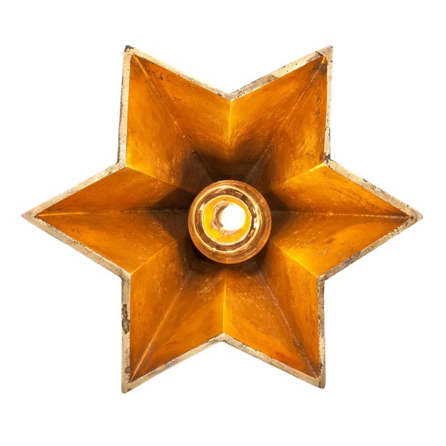 Raffaele Star-Shaped Wall Bracket Light in Sand Cast Brass by Fred&Juul For Sale - Image 4 of 6