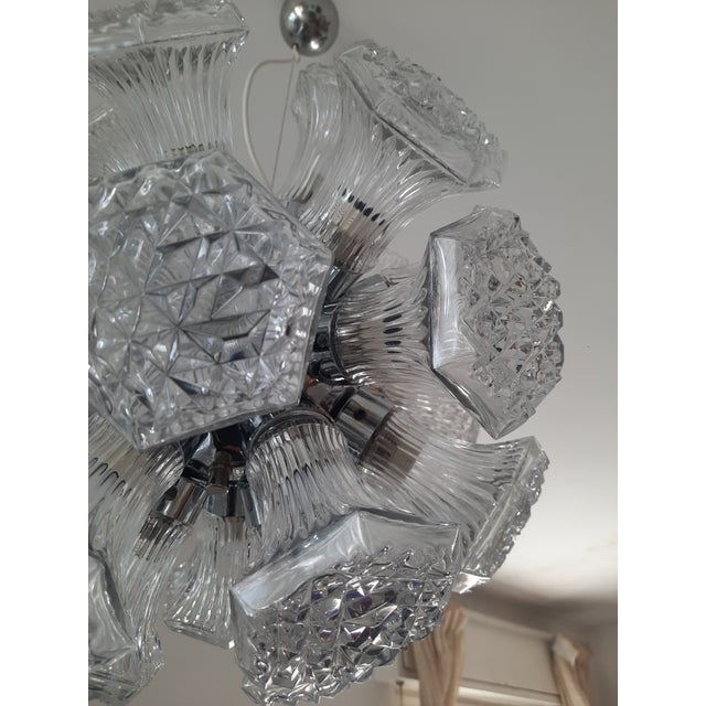 Silver Space Age Sputnik Atomo Chandelier in Murano Glass, 1970s For Sale - Image 8 of 18