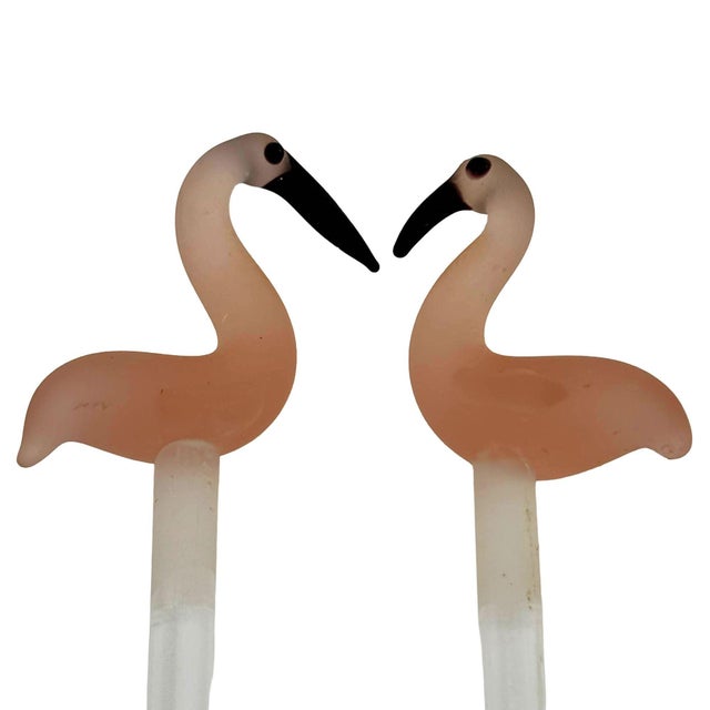 1980s 21 Piece Mid-Century Tropical Hula Girl & Flamingo Cocktail Swizzle Sticks For Sale - Image 12 of 18