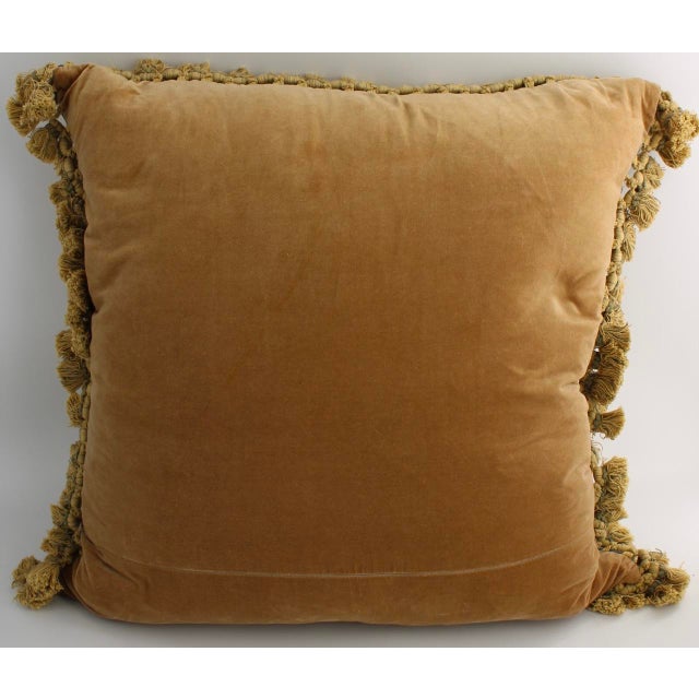 Antique French Aubusson Tapestry Needlepoint Pillow W/Cherubs Putto, 24x24" For Sale - Image 11 of 11