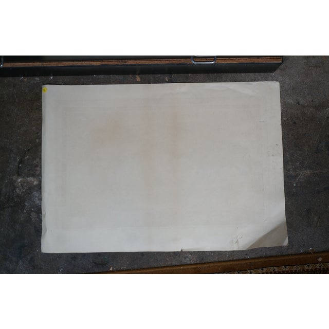 Printmaking Materials Antique Charles Frederick Mielatz Signed Country Farmhouse Etching 32" For Sale - Image 7 of 11
