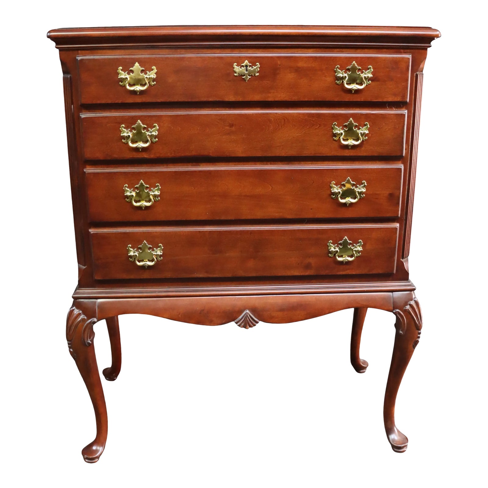 Kincaid Queen Anne Style Mahogany Silver Chest | Chairish