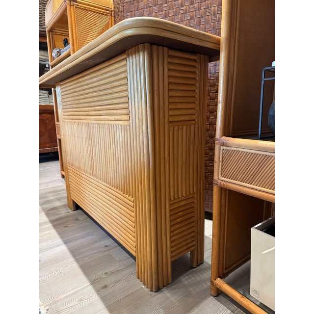 Vintage Rattan Dry Bar For Sale - Image 4 of 9