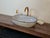 Contemporary Oval Sink Handmade With Brass Drain For Sale - Image 4 of 8