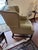 VTG Classic Leather Inc Mahogany Chippendale Wingback Chair Tufted Armchair MCM For Sale In New York - Image 6 of 10
