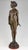 Tall Art Deco bronze sculpture of a standing nude by the German artist Wilhelm Oskar Prack on a circular wooden base. This...