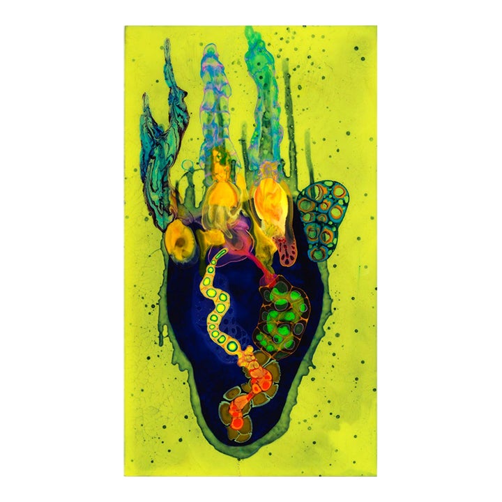 Colorful Abstract Contemporary Organic Painting by Bruce Riley | Chairish