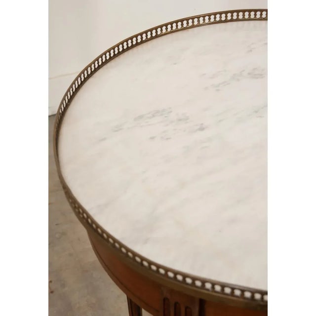 19th Century French 19th Century Mahogany and Marble Bouillotte Table For Sale - Image 5 of 8