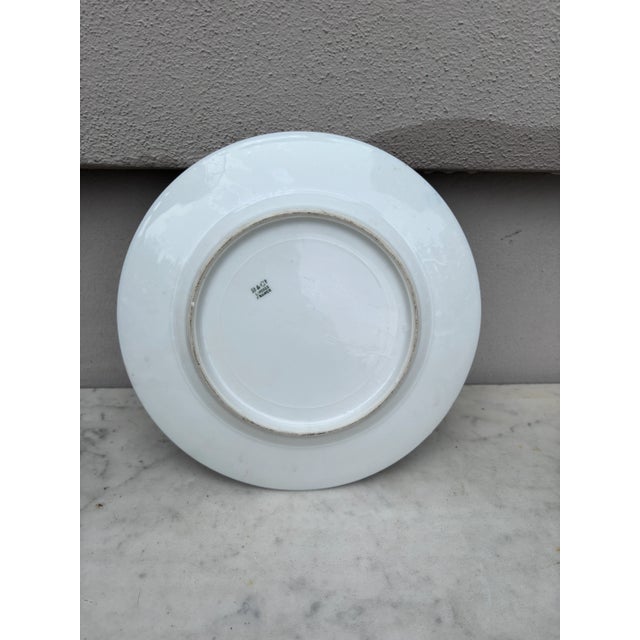 French Porcelain Flowers Bunch Plate Limoges Circa 1900 For Sale - Image 4 of 4