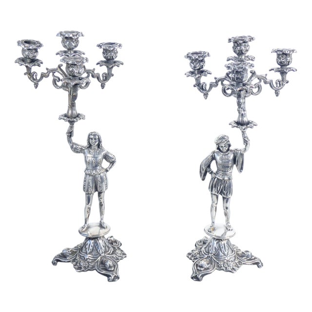Candelabras from Sheffield, 1800, Set of 2 For Sale