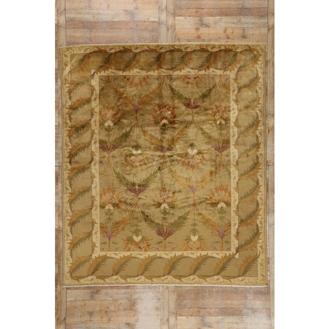 Vintage Turkish Oushak Rug - 07'11 X 09'08 For Sale - Image 9 of 9