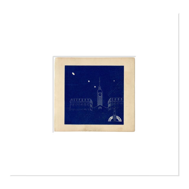 Japanese Corporate Branding Woodblock Print C. 1920s L For Sale