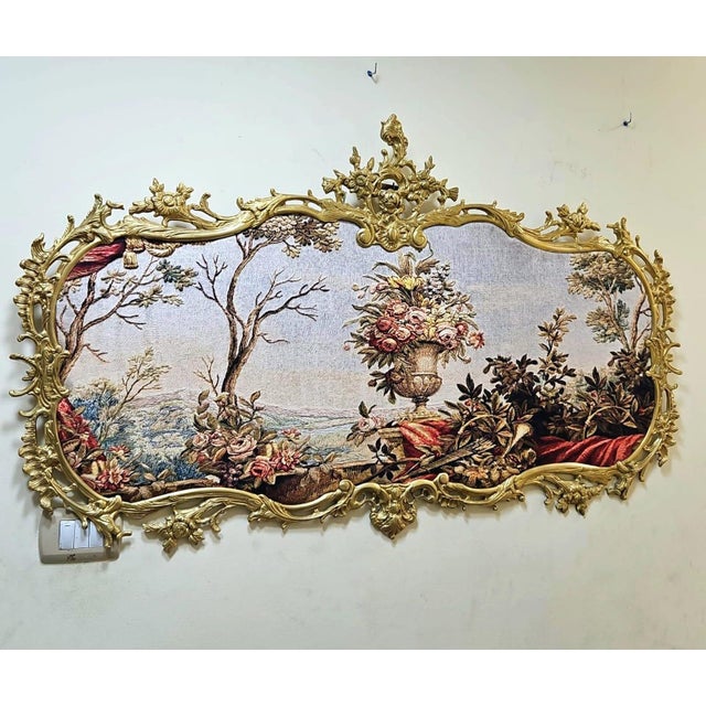 Celebrate the timeless beauty of French decorative art with this stunning floral tapestry wall hanging. Showcasing an...