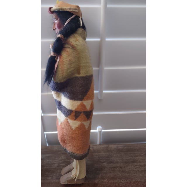Vintage Skookum Doll: Large Native American Indian Chief, Hopi Reservation. For Sale In Phoenix - Image 6 of 7