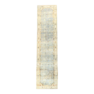 Antique Zabihi Collection Rare Wide Long Green Persian Malayer Runner