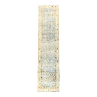 Antique Zabihi Collection Rare Wide Long Green Persian Malayer Runner - 3'8" x 17'8" For Sale