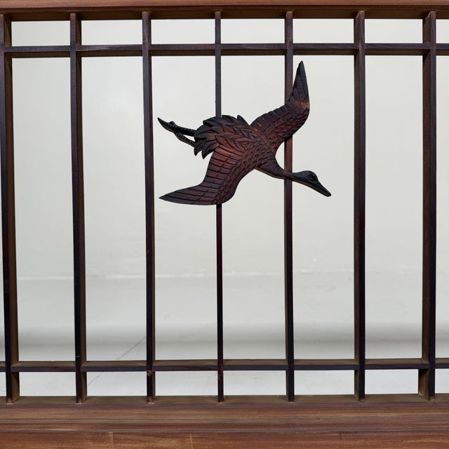 Japanese Ranma Panel with Cranes, 1930s For Sale - Image 4 of 13