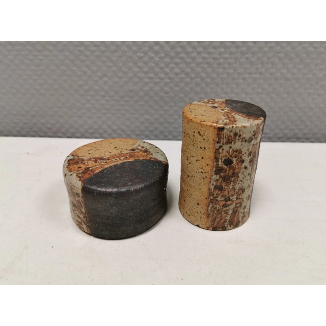 Tue Poulsen Danish Salt and Pepper Shaker Set in Ceramic by Tue Poulsen, 1960s, Set of 2 For Sale - Image 4 of 12