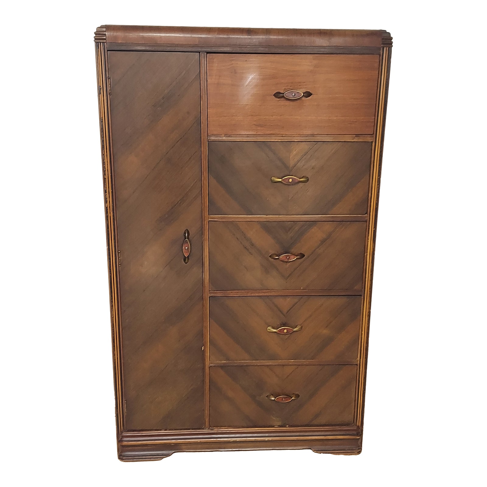 1930s Art Deco Waterfall Wardrobe Chairish