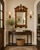 Vintage Queen Anne Style Carved Wood Beveled Wall Mirror For Sale - Image 4 of 5
