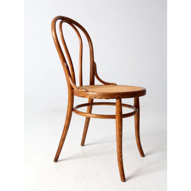 Vintage Bentwood Cane Seat Chair For Sale - Image 9 of 10