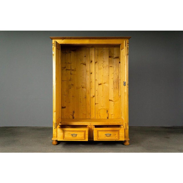 Art Nouveau Wardrobe in Pine For Sale - Image 3 of 18
