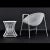 John Salterini Wicker Salterini Radar Style Chairs With Pedestal Side Tables Seating Set For Sale - Image 4 of 14