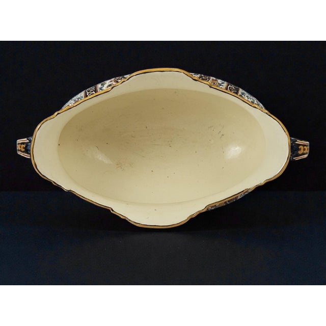 Ceramic Earthenware Planter from Gien, 19th Century For Sale - Image 7 of 11