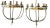 Early 19th Century Early 19th Century & Large Pair of Antique Victorian Brass Tole Sword Candle Scones For Sale - Image 5 of 9