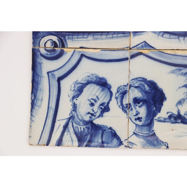 19th Century 19th Century Set of Four Tiles Depicting a Couple, Portuguese For Sale - Image 5 of 10