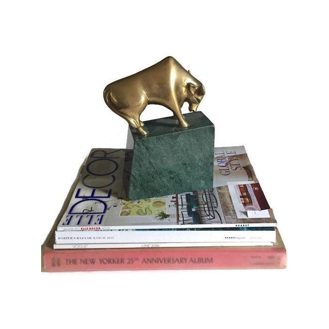 Vintage Brass & Marble Bull & Bear Bookends A Pair Chairish