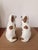 Ceramic Vintage Staffordshire Spaniel Dog Figurines Pair, White Gold Ceramic Dogs, Staffordshire Style Dog Statues, Victorian Dog Decor For Sale - Image 7 of 13