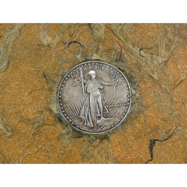 "Blind Spot" Abstract Relief With Numismatic Patterns Sculpture by Mickey "Kano" Kane For Sale In Monterey, CA - Image 6 of 6