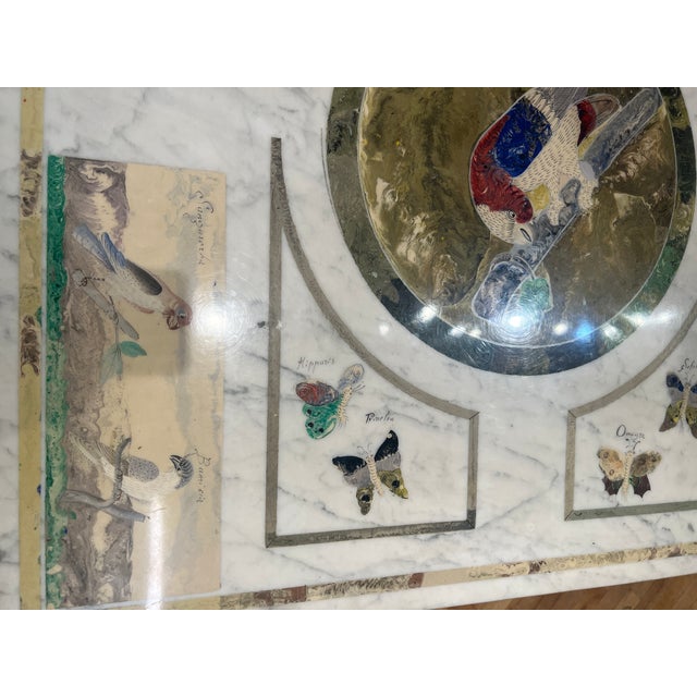 Italian Scagliola Marble Specimen Decorated Dining Table on Ming Style Base For Sale - Image 9 of 12