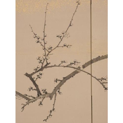 Japanese Folding Screen in Paper For Sale - Image 6 of 11