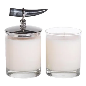 Casablanca Horn Scented Candle Jars, Set of 2