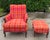 Wood Antique Carved Wood Bergère-Style Lounge Chair + Ottoman For Sale - Image 7 of 12