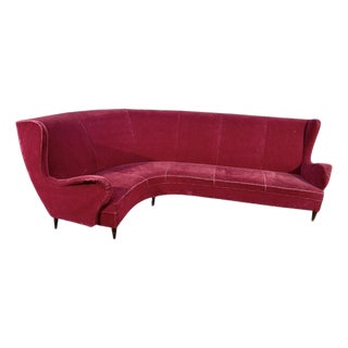 Curved Sofa, Attributed to Ico Parisi, Italy, 1950s For Sale