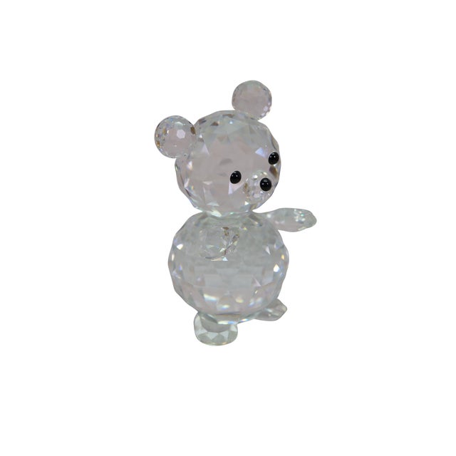 Modern Vintage Swarovski Austrian Crystal Large Teddy Bear Figurine Max Schreck 4.5" For Sale - Image 3 of 13