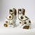 Pair of 19th century Staffordshire mantle dog figurines.