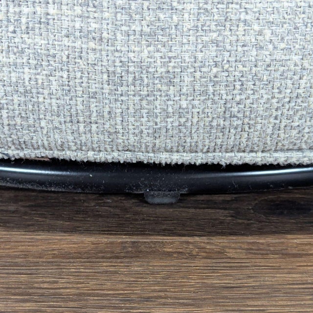 Textile Macy’s Maylah Modern Light Gray Swivel Lounge Chair With Curved Back For Sale - Image 7 of 9