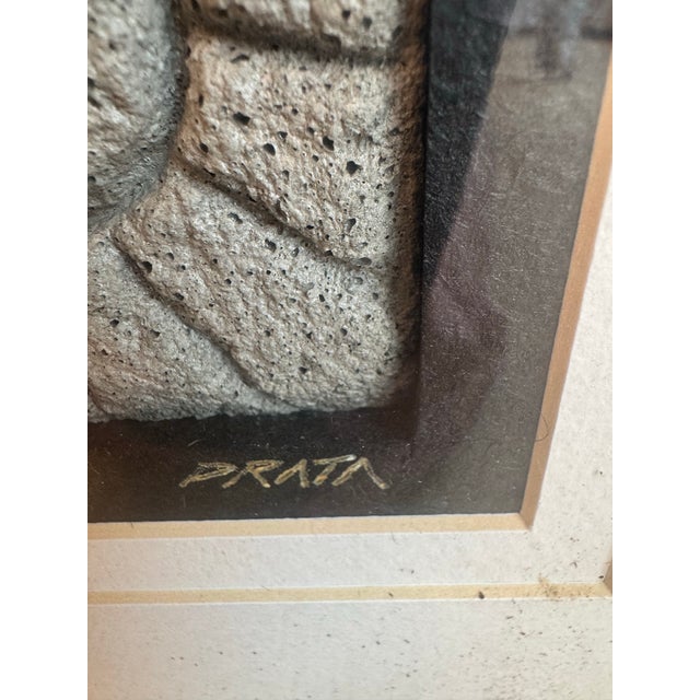 Late 20th Century Wonderfully Weird Ralph Prata “Different Voices” Limited-Edition Cubist Concrete Wall Sculpture / Painting For Sale - Image 5 of 9