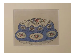 Unknown - Porcelain Box - Original China Ink and Watercolor - 1890s