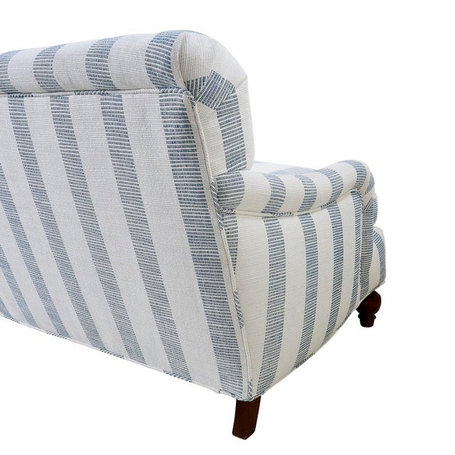 Wood 21st Century Jonas Sofa Newly Upholstered in Schumacher Fabric For Sale - Image 7 of 9