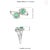 Green 18k Authentic Heart Cut Emerald Wrap Around Finger Ring Size 6 For Sale - Image 8 of 12