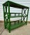 Mid-Century Green Rattan Etagere Bookcase Console - Newly Painted For Sale - Image 9 of 10